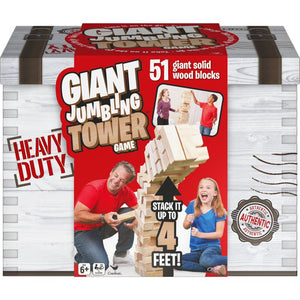 Giant Jumbling Tower Game (51 GIANT SOLID WOOD BLOCKS)