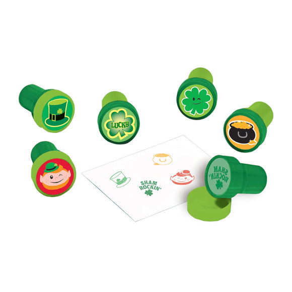 6 Pack St. Patrick's Day Plastic Stamper Set