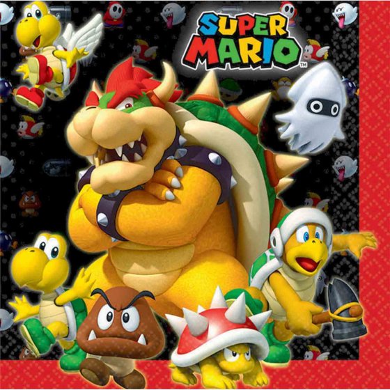 SUPER MARIO BROTHERS LUNCH NAPKINS (16 Pack)
