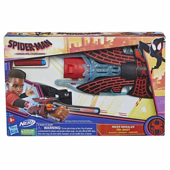 *** NEW FOR 2023 *** Marvel Spider-Man: Across the Spider-Verse Miles Morales Tri-Shot Blaster, NERF-Powered Toy, 3 Darts