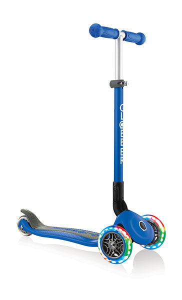 (PRE-ORDER) Globber : Primo Series Foldable Scooter with Lights - Blue