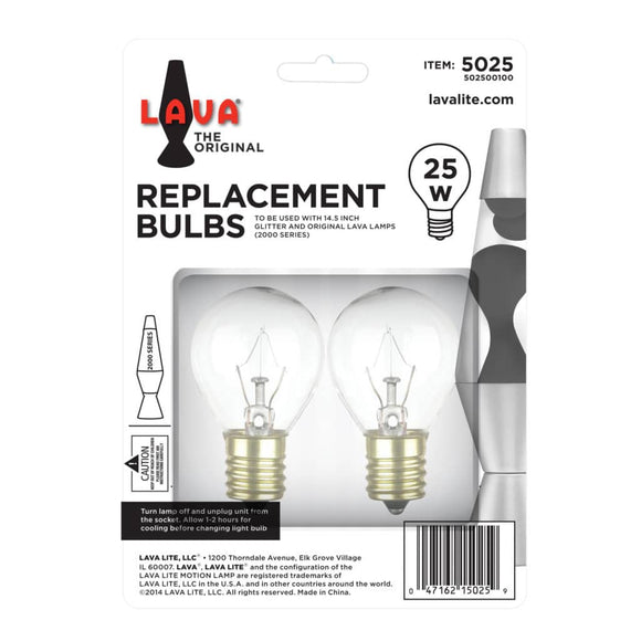 25W LAVA® LAMP LIGHT BULB W/TRAY 2 PACK