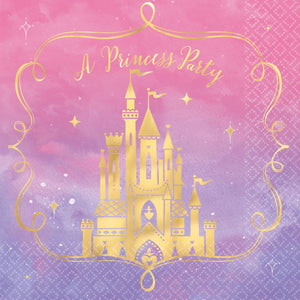 DISNEY PRINCESS ONCE UPON A TIME LUNCH NAPKIN HOT STAMPED (16)