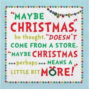 Christmas Perhaps Grinch Luncheon Napkins 16pk