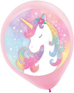 ENCHANTED UNICORN 12" LATEX BALLOONS (5)