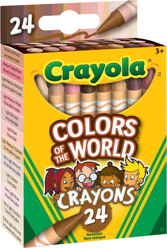 Crayola Crayons 24 Count, Colors of The World, Skin Tone Crayons, 24 Crayon  Colors