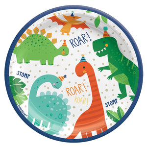 Dino-Mite 7" Round Plates (8)