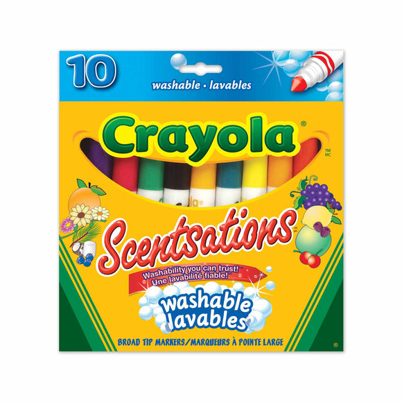 Crayola Washable Broad Line Markers, Scentsations 10 Count