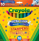 Crayola Ultra-Clean Washable Stamper Markers, 10 Count
