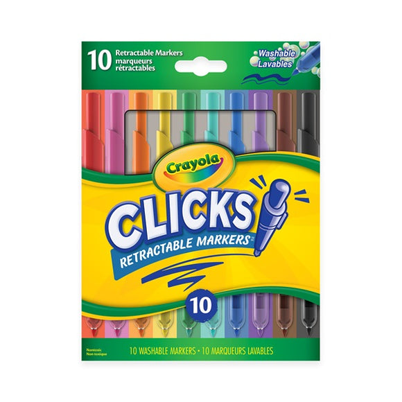 Crayola Clicks Retractable Markers 10 Pk
