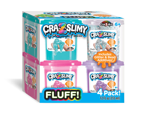 Cra-Z-Slimy 4 Pack Fluff!