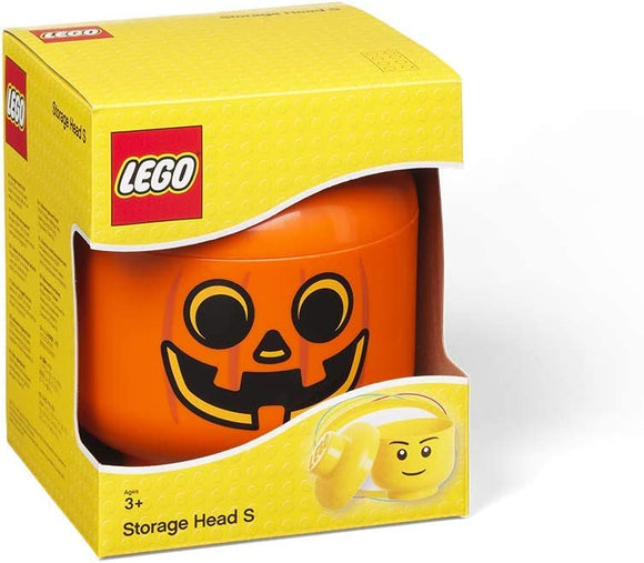 Lego Storage Head – Small, Pumpkin
