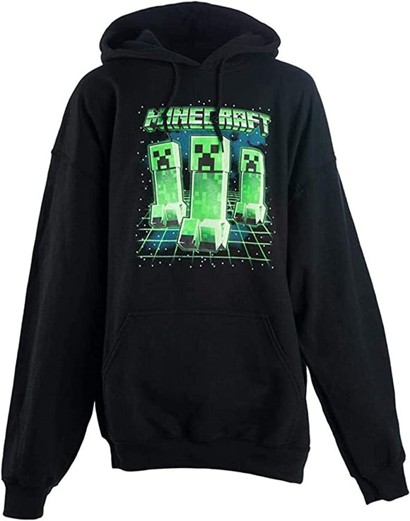 Minecraft Youth Graphic Black Pullover Hoodie (various sizes)