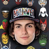 Marvel Comic Logo Sublimated Bill Snapback Cap Hat Black