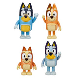 Bluey Figure - 4 Pack Family CHILLI,  BLUEY, BINGO, BANDIT (13009)