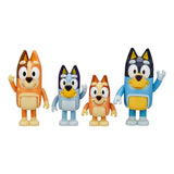 Bluey Figure - 4 Pack Family CHILLI,  BLUEY, BINGO, BANDIT (13009)