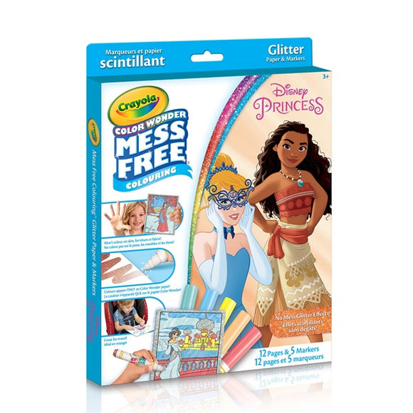 Crayola Color Wonder Mess Free Disney Princess Glitter Paper And Markers