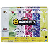 Play-Doh Slime, Crystal Crunch, Super Cloud, and Foam Scented 6 Variety Texture Pack