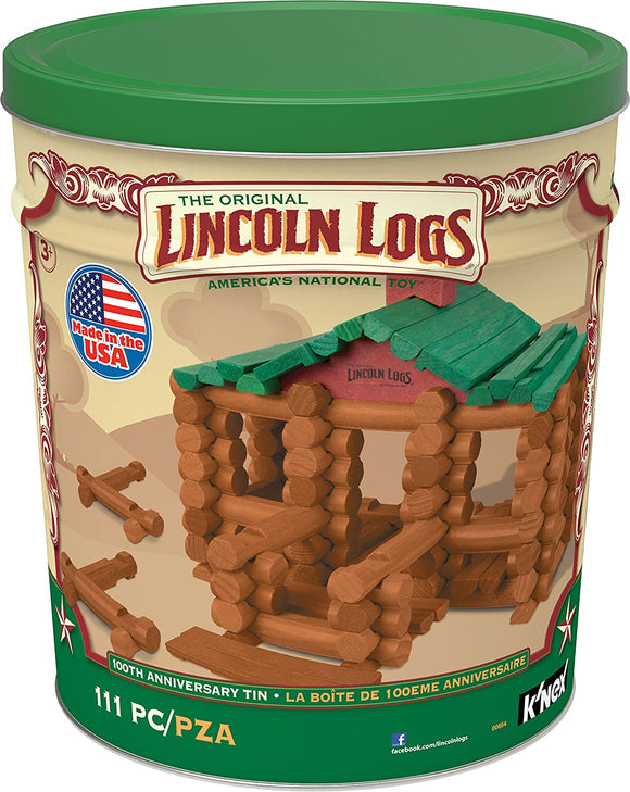 (PRE-ORDER) Lincoln Logs 100th Anniversary Tin Building Set