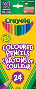 Crayola Coloured Pencils 24 pack with Bonus Sharpener