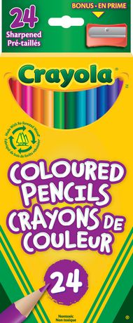 Crayola Coloured Pencils 24 pack with Bonus Sharpener