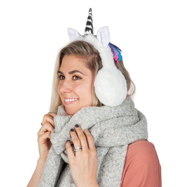 Unicorn Fuzzy EarMuffs