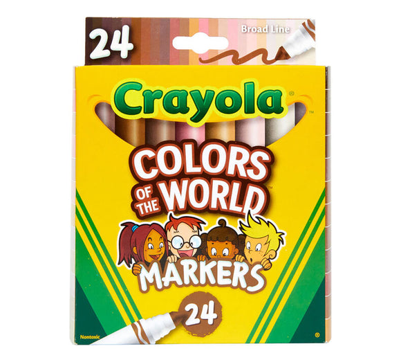 Crayola - Colours of the World Washable Skin Tone Markers - 24 Count