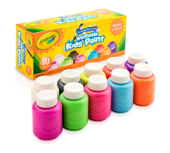 Crayola Neon Washable Paint - 10 Count