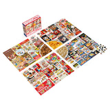 Kellogg's, 4 Puzzle Multipack, 500 Pieces Combine to Form Mega Puzzle: Cocoa Krispies, Corn Flakes, Fruit Loops, Rice Krispies