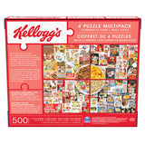 Kellogg's, 4 Puzzle Multipack, 500 Pieces Combine to Form Mega Puzzle: Cocoa Krispies, Corn Flakes, Fruit Loops, Rice Krispies