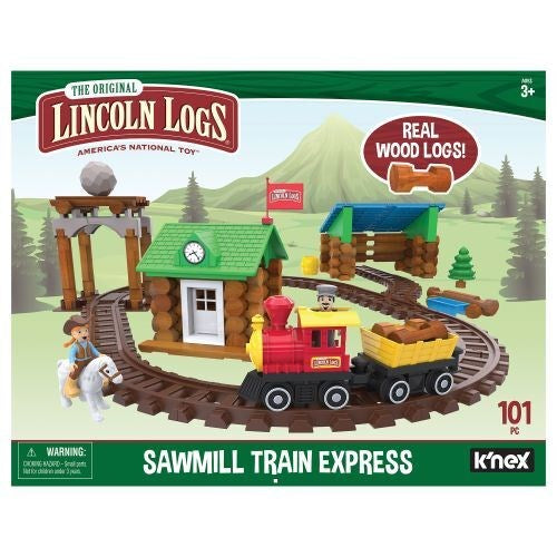 (PRE-ORDER) Lincoln Logs Sawmill Train Express Building Set