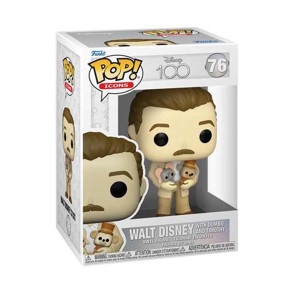 FUNKO POP! ICONS : DISNEY 100 WALT DISNEY WITH DUMBO AND TIMOTHY