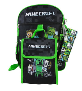 Kids Mincraft 6 Piece Backpack
