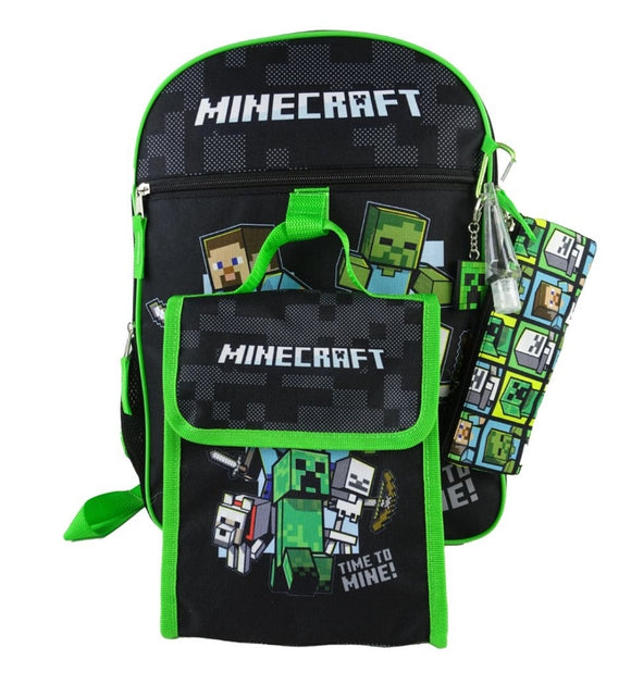 Kids Mincraft 6 Piece Backpack
