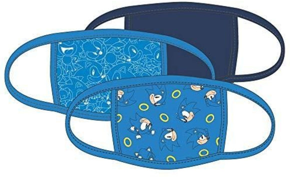 Sonic -3 PACK YOUTH FACE MASKS