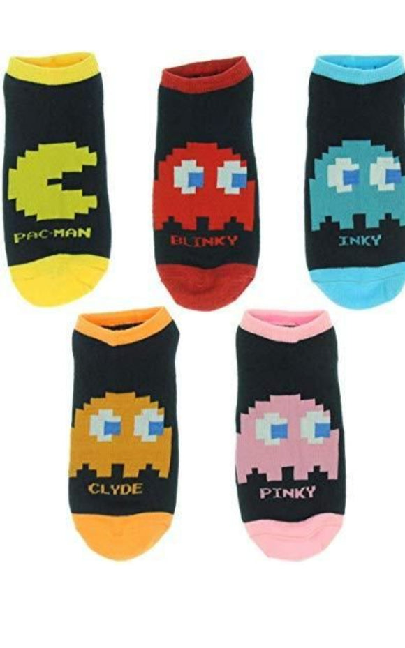 PAC-MAN - Juniors 5pk Ankle Socks