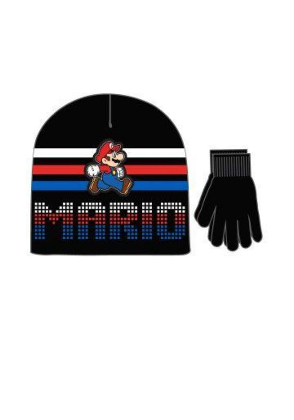 SUPER MARIO - Tri Color Beanie and Glove Set