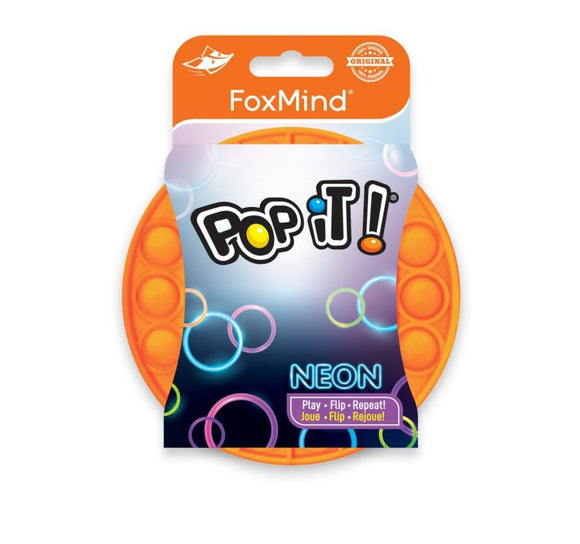 Fidget Pop It Round - Neon Orange