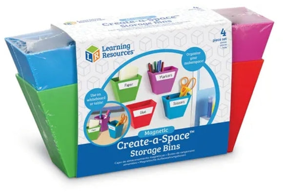 Learning Resources : Magnetic Create-a-Space™ Storage Boxes (Set of 4)