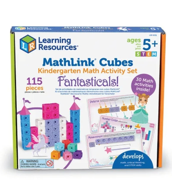 Learning Resources : NEW FOR 2022 MathLink® Cubes Kindergarten Math Activity Set: Fantasticals!