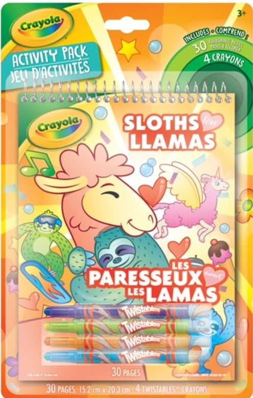 Crayola Sloths Love Llamas Activity Pack