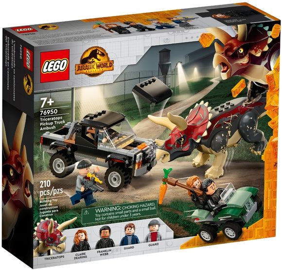 Lego Jurassic World Triceratops Pickup Truck Ambush