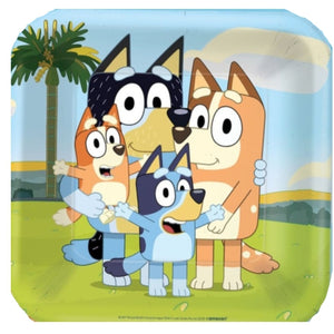 Bluey 9" Square Plates (8)