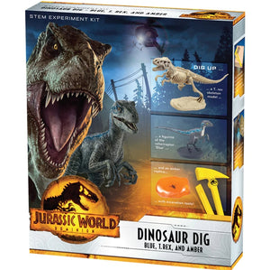 Thames & Kosmos: Jurassic World: Dominion Dinosaur Dig - Blue, T. Rex, and Amber