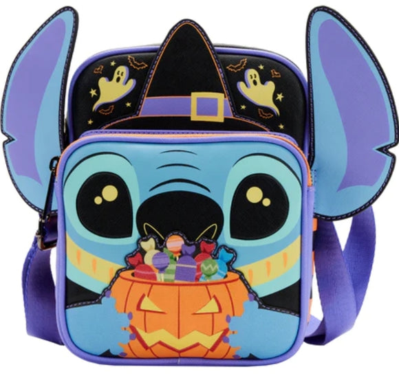 Loungefly : Lilo and Stitch Glow Halloween Candy Cosplay Passport Bag