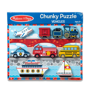 Melissa & Doug Vehicles Chunky Puzzle - 9 Pieces