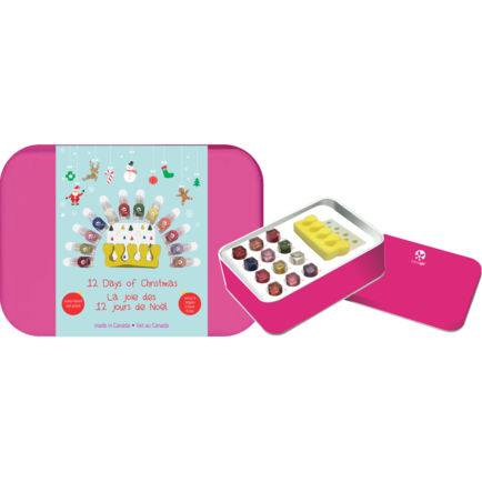 Suncoat Girl: Water Based, Peel Off 12 Days of Christmas Nail Kit (Water based Peel off)