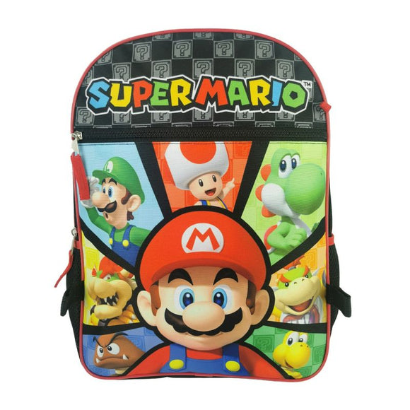 NINTENDO - SUPER MARIO BROS - 4PC BACKPACK SET