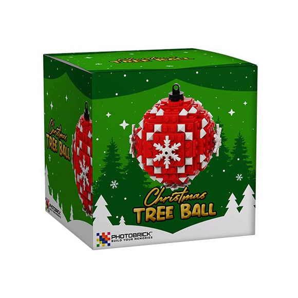 Red With White Snowflake Christmas Tree Ball