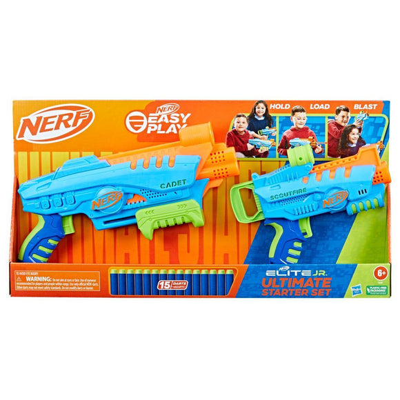 *** NEW FOR SPRING 2023 *** Nerf Elite Junior Ultimate Starter Set, 2 Blasters, 15 Nerf Elite Darts